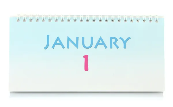 Calendario de Año Nuevo, aislado en blanco —  Fotos de Stock