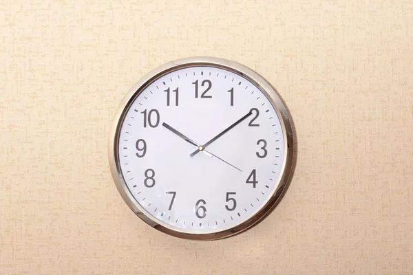 Clock on wall background — Stock Photo, Image