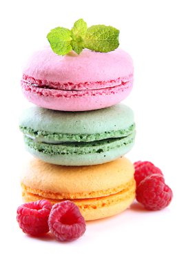 beyaz izole yumuşak macaroons