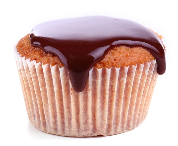 Savoureux gâteau muffin, isolé sur blanc — Photo