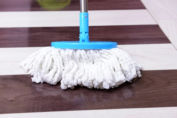 House cleaning with mop — Stock Photo, Image