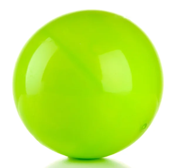 Bola verde brilhante isolado no branco — Fotografia de Stock