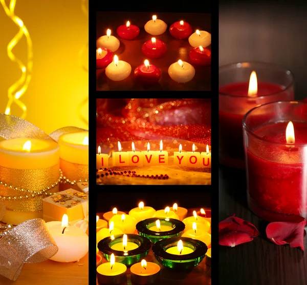 Colagem de velas — Fotografia de Stock
