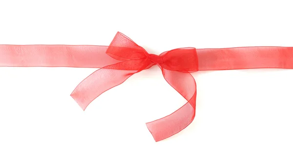Color gift satin ribbon bow, isolated on white Stock Image