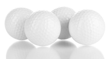 beyaz izole golf topları