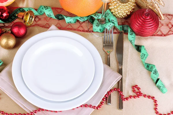Dieet tijdens de New Year's feest close-up — Stockfoto