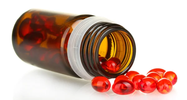 Jar of pills isolated on white — Stock Photo, Image