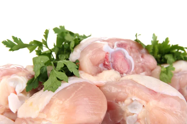 Raw chicken legs isolated on white — Stock Photo, Image