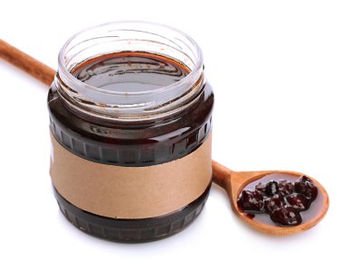 beyaz izole lezzetli berry reçel