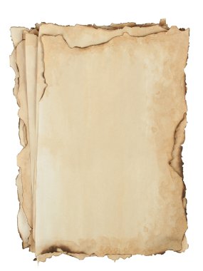 eski bir kağıt üzerinde beyaz izole