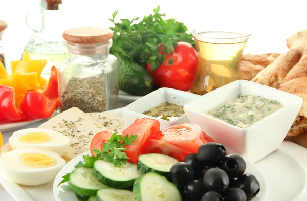 Traditional Turkish breakfast close up — Stock Photo, Image