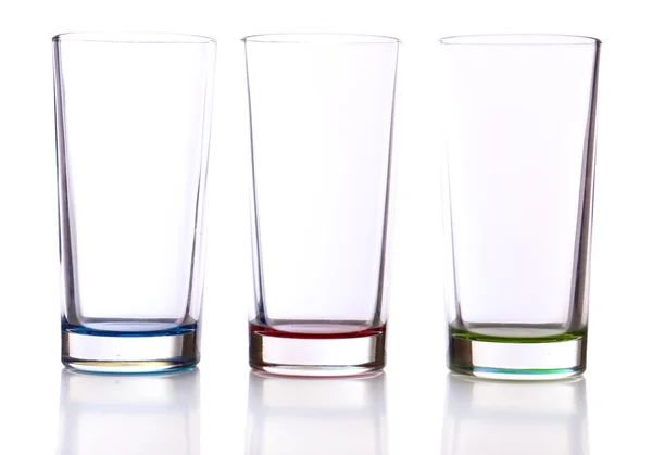 Vasos vacíos, aislados en blanco — Foto de Stock