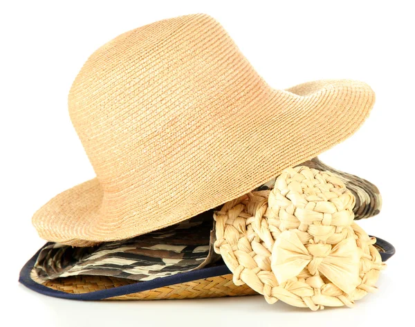 Muchos sombreros aislados en blanco — Foto de Stock