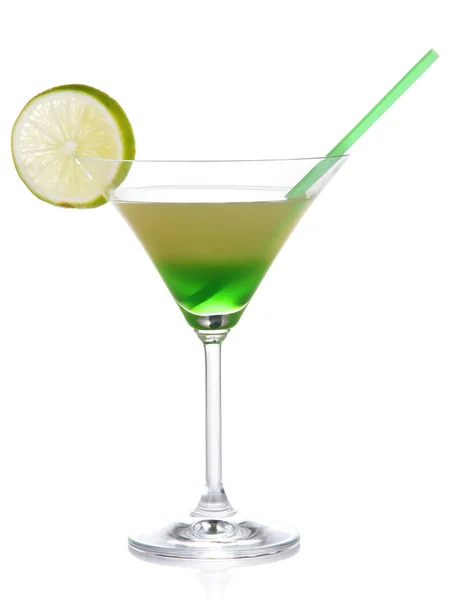 Bicchiere di cocktail saporito isolato su bianco — Foto Stock