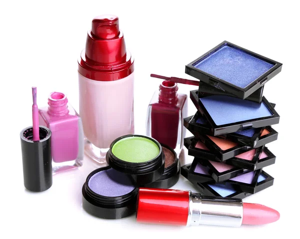 Nieuwe make-up set geïsoleerd op wit — Stockfoto