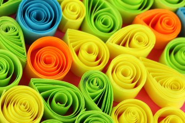 renkli quilling pembe yakın çekim