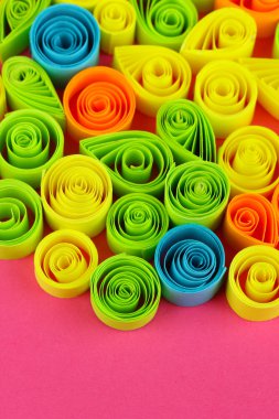 renkli quilling pembe yakın çekim