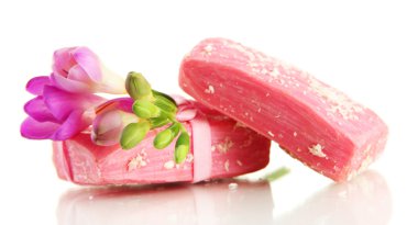 beyaz izole doğal el yapımı Sabun