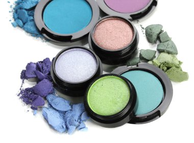 güzel parlak göz gölgeler beyaz izole