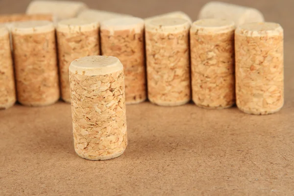 Wine corks on wooden background — Stock Photo, Image