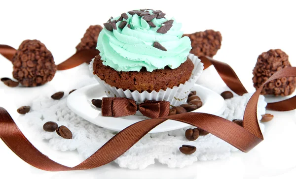 Sabroso cupcake de cerca —  Fotos de Stock