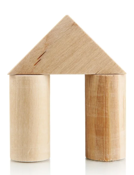 Casa de madera aislado en blanco — Zdjęcie stockowe