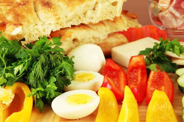 Tradiční turecká snídaně blízko nahoru — Stock fotografie