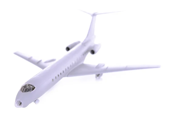 Samolot z tworzyw sztucznych na białym tle — Zdjęcie stockowe