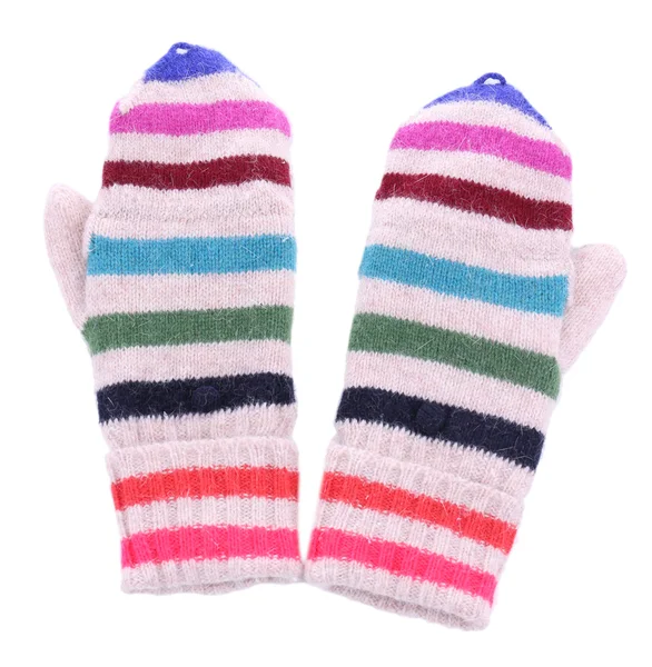 Female mittens isolated on white — Stock Photo, Image