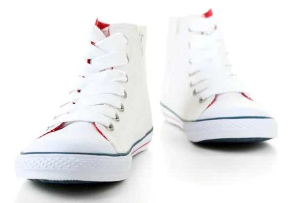 Hermosos zapatos de goma, aislados en blanco — Foto de Stock