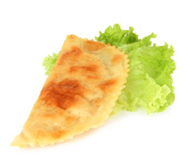 beyaz izole lezzetli cheburek,