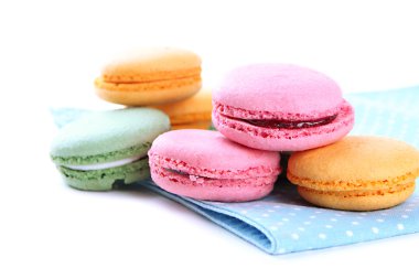 beyaz izole yumuşak macaroons