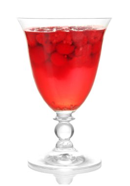 taze çilek beyaz izole ile jöle