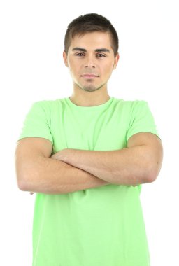 beyaz izole yakışıklı genç