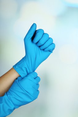 koruyucu eldiven, açık renkli koyarak doktor