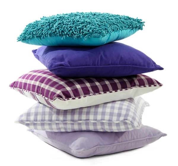 Hill colorful pillows isolated on white — Stock Photo, Image