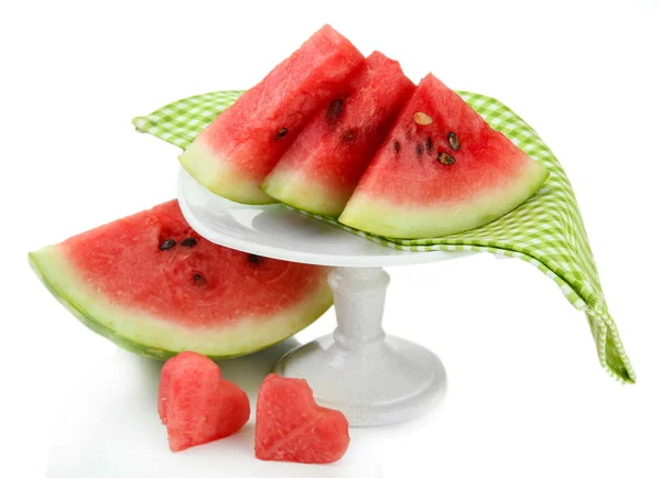 Verse watermeloen geïsoleerd op wit — Stockfoto