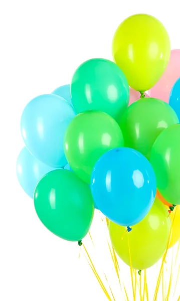 Kleurrijke ballonnen geïsoleerd op wit — Stockfoto