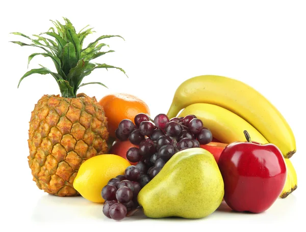 Tasty fruits isolated on white — Stock Photo, Image