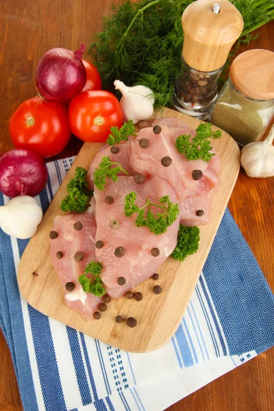 Rohes Putenfleisch aus nächster Nähe — Stockfoto