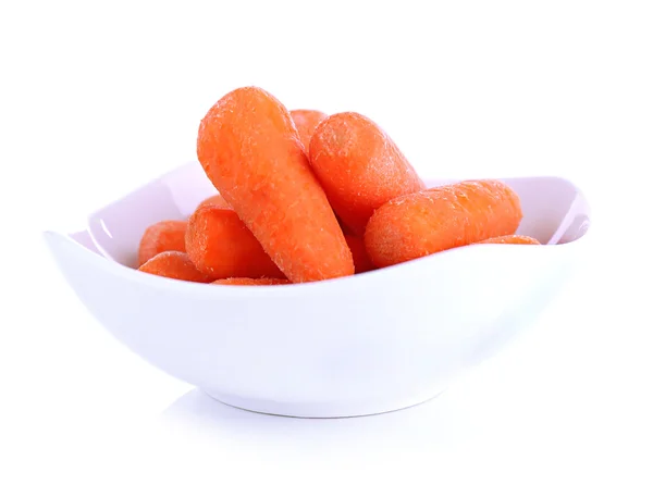 Bébé bâtonnets de carotte isolé sur blanc — Photo