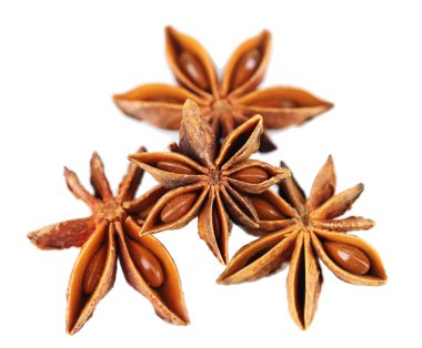 yıldız anason, üzerinde beyaz izole