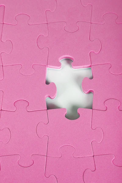 Last piece of jigsaw puzzle, close-up — Stock Photo, Image