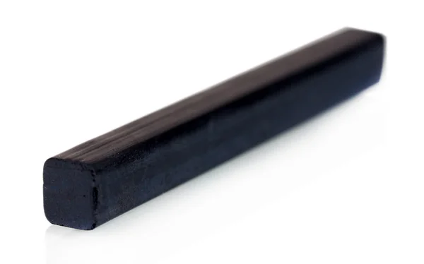 Чорний малюнок деревного вугілля ізольовано на білому — стокове фото