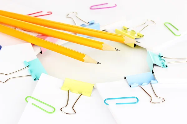 Documents with binder clips close up — Stock Photo, Image