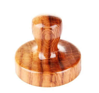 beyaz izole ahşap damgası