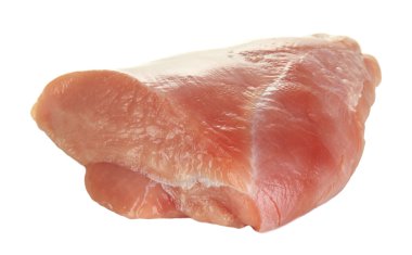 beyaz izole çiğ hindi eti