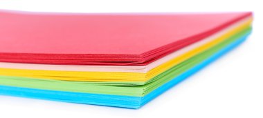 színes művészeti papír elszigetelt fehér