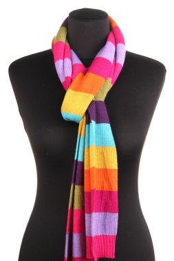 manken üzerinde beyaz izole şal