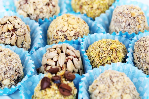 Set di caramelle al cioccolato, da vicino — Foto Stock